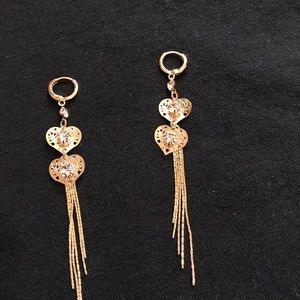Heart laminated Gold earrings